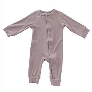 Mebie Baby Ribbed Footless Onesie 12-18 months in Plum (Dusty Purple)